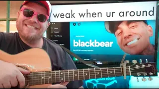 How To Play weak when ur around Guitar blackbear // easy guitar tutorial beginner lesson easy chords
