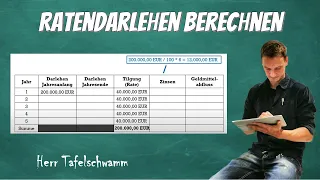 Zins und Tilgung beim Ratendarlehen berechnen - Super einfach erklärt