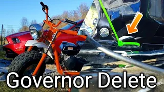 Coleman Minibikes Governor Delete Zip Tie Method *Detailed* & Top Speed Run CT200U BT200X