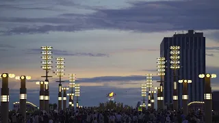 [8K] The torch of "Yume-no-Ohashi" in Ariake -Tokyo 2020 Olympics-