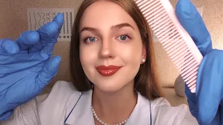 АСМР Детальный Осмотр Кожи Головы в Перчатках • ASMR Detailed Scalp Check with Gloves