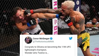 UFC Fighters react to Charles Oliveira vs Michael Chandler | Twitter Reactions UFC 262