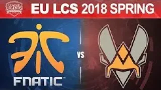 FNC vs VIT, Game 2   EU LCS 2018 Spring Split Semifinals   Fnatic vs Vitality G2