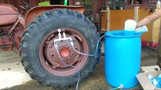 YOU CAN WEIGHT TIRES AT HOME!! WHAT YOU NEED TO KNOW! 53 GALLONS PUMPED IN AS LITTLE AS 20 MIN!