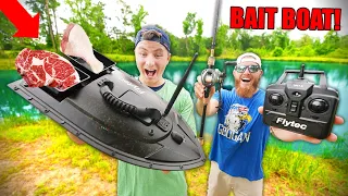 Remote Control BAIT BOAT Fishing Challenge (BIG FISH!)