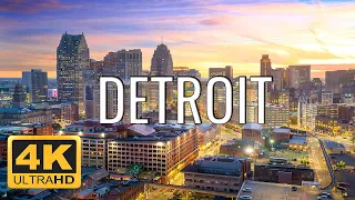 Detroit, Michigan,USA 🇺🇸 | 4K Drone Footage