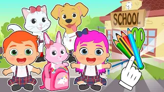 BABIES ALEX AND LILY 👩‍🏫🎒 Learn all about BACK TO SCHOOL