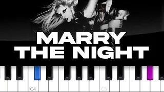 Lady Gaga - Marry The Night  (piano tutorial)