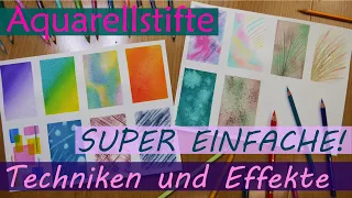 Wie zeichne und male ich mit Aquarellstiften? 14 Techniken und Effekte für Anfänger  - "Anleitung"