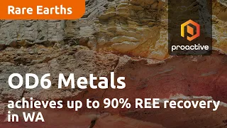OD6 Metals achieves up to 90% REE recovery in WA