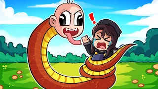 ¡ESCAPA DE LA SERPIENTE BEBE NOOB EN ROBLOX! 🐍😭 | SERPIENTE MALOSA ATACA