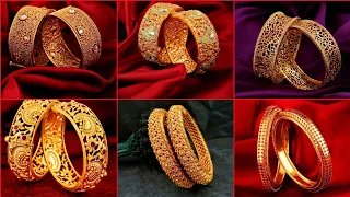 New Gold Bangle Designs two, Six and Eight piece Bangle Sets || Light Weight Gold Bangles Design2020