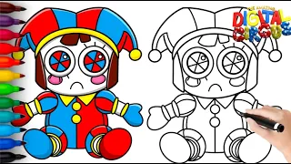 How to Draw POMNI PLUSH | The Amazing Digital Circus - Drawing and Coloring, Tutorial