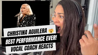 Vocal Coach Reacts! Christina Aguilera SHOCKS With Her Best Live Performance Ever 🔥🎤✨