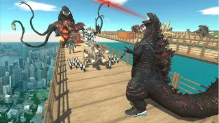Shin Godzilla Death Run Rescue Dinosaurs From Biollante - Animal Revolt Battle Simulator
