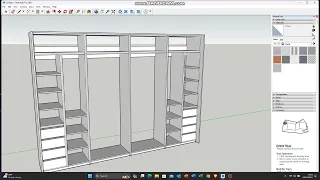 SketchUp designing huge sliding wardrobe