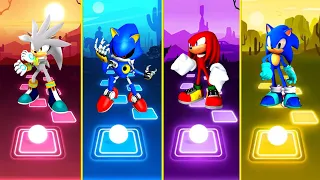 Silver Sonic vs Matel Blue Sonic vs Knuckles Sonic vs Sonic The Hedgehog | Sonic Team Tiles Music
