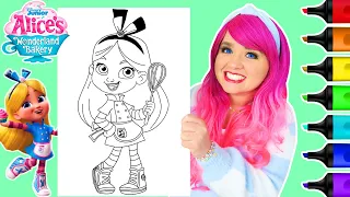 Coloring Alice's Wonderland Bakery Coloring Page | Ohuhu Art Markers