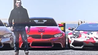 GTA 5 - LAMBORGHINI AVENTADOR x BMW M4 (Liberty Walk Real Car Mod Showcase)