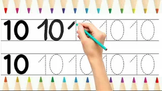 Learn to write 10 with Happy brain kids learning | how to write ten