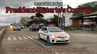 Presidential Convoy of President Duterte in Dumaguete City, Negros Oriental 2021