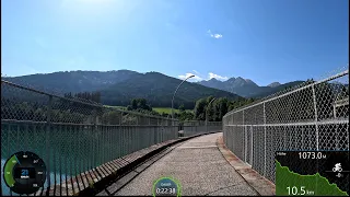 55 minute Indoor Cycling Workout Hotel Brückele to Bruneck Dolomites Garmin 4K Video