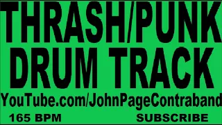 Thrash Punk Drum Track 165 bpm FREE Backing Track