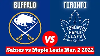 Buffalo Sabres vs Toronto Maple Leafs | Live NHL Play by Play & Chat