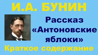 И.А. Бунин. Рассказ «Антоновские яблоки». Краткое содержание.