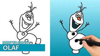 How To Draw Olaf (Easy Drawing Tutorial)