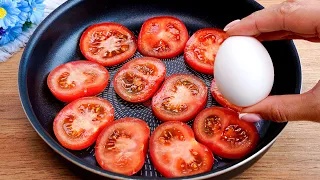 Just add eggs to 3 tomatoes! Quick breakfast in 5 minutes. Budget recipes