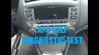 2007 Honda Accord A/C Self Diagnostic Test