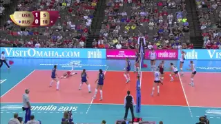 FIVB World Grand Prix 2015 USA vs Russia HIGHLIGHTS