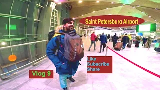 Flying to Arctic Circle, St Petersburg to Murmansk, Rossiya Airlines |Vlog 9| Indian Backpackers