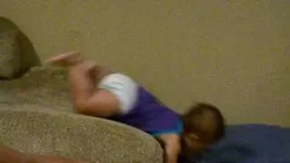 baby jumping off couch funny ass video