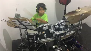 Like a Stone (Audioslave) - 2nd part - Drums Cover by Aldo SL - 5 years old