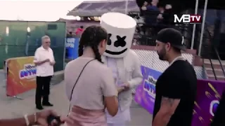 Bts Footage Of Marshmello showing fans love