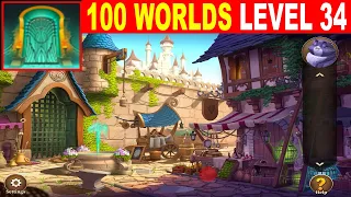 100 Worlds LEVEL 34 Walkthrough - Escape Room Game 100 Worlds Guide