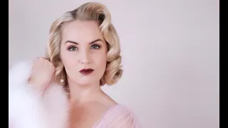 Step by step Pin-Curl and Brush-Out Hair Tutorial for Vintage Hair