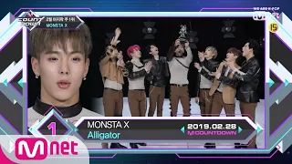 Top in 4th of February, 'MONSTA X’ with 'Alligator', Encore Stage! (in Full) M COUNTDOWN 190228 EP.6