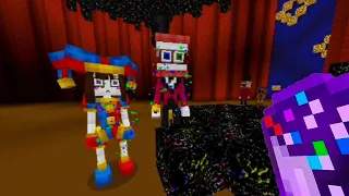 Pibby Glitch Abstracted Pomni, Caine Amazing Digital Circus Mod in Minecraft PE