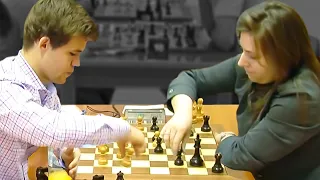 Two Chess Greats Battle In Blitz: Carlsen vs. Polgar!