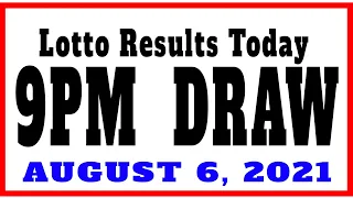 OLRT LIVE: Lotto Results Today 9pm draw August 6, 2021