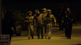 Raw video: Man accused of shooting 3 officers in 24 hours taken into custody after standoff