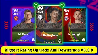 Biggest Rating Upgrade And Downgrade After New Update V3.3.0 || eFootball 2024 Mobile