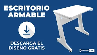 TUTORIAL - Escritorio Armable y portable hecho con un Router Qustom CNC - DESCARGA EL DISEÑO GRATIS