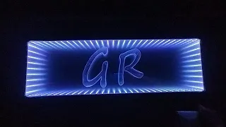 3d mirror LED logo. 3d зеркало LED логотип