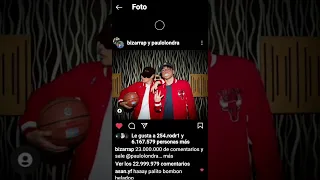 la publicacion de Bizarrap llego a 23M de comentarios