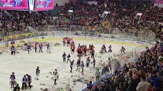 Kitchener Auditorium - Rangers Teddy Bear Toss Goal Aftermath 2023; View From Top of Section 20W