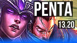 SYNDRA vs YASUO (MID) | Penta, 13/1/2, Legendary, 300+ games | KR Diamond | 13.20